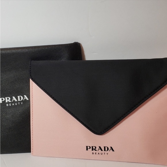 Prada Handbags - NWT! PRADA BEAUTY CLUTCH! LIMITED EDITION! PINK & BLACK!